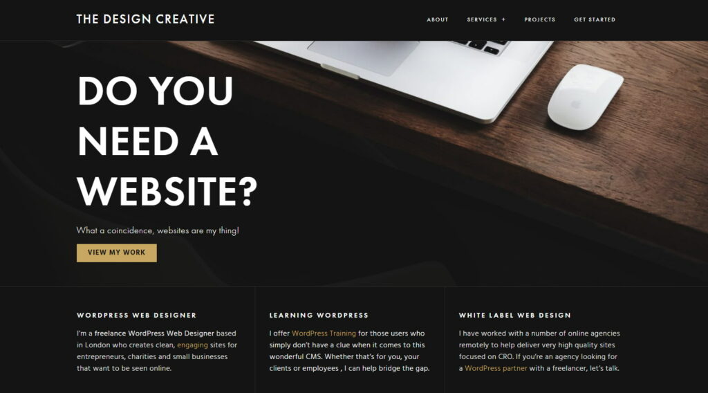 Diane Laidlaw samples homepage webdev portfolio site online