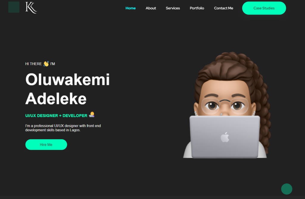 Oluwakemi Adeleke software developer portfolio example